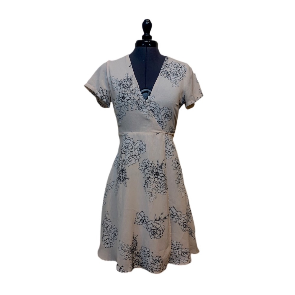 Lush Nordstrom Floral Midi Wrap Dress